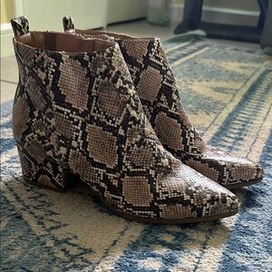 Target Snakeskin Pattern Ankle Booties